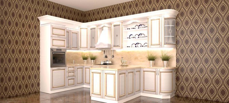 Кухня МДФ патина классика 2020