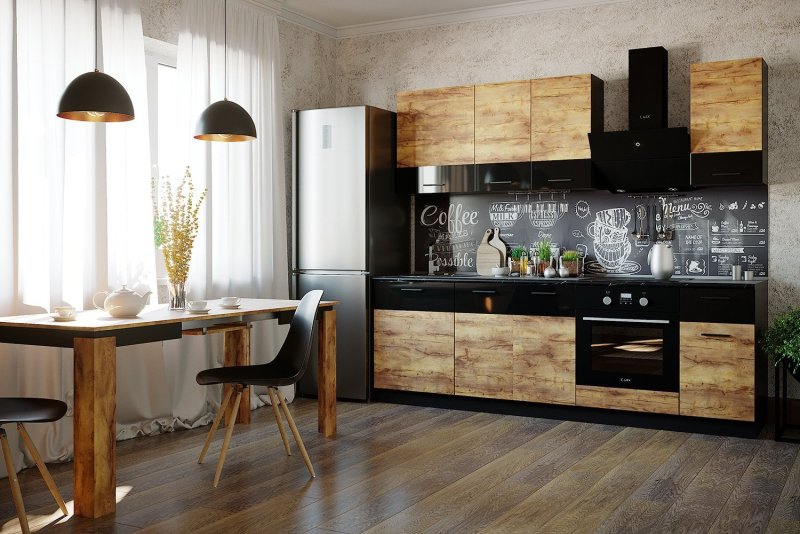 Кухня лофт Nordic Oak