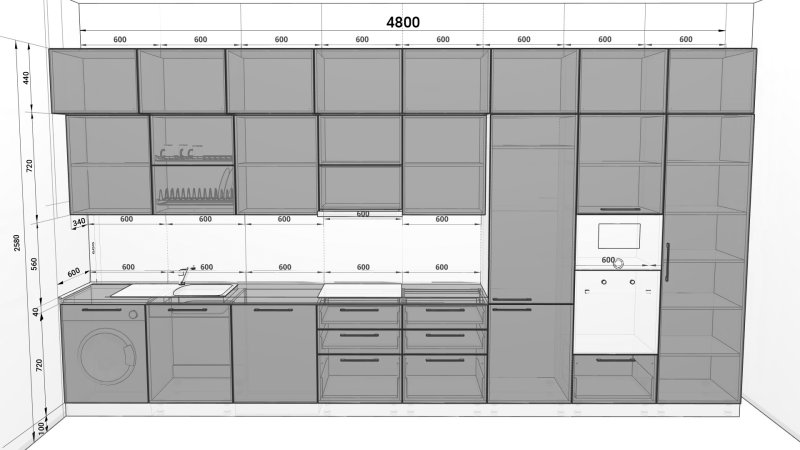 Каркас напольный угловой 100x70x56 см Delinia
