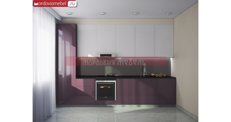 Современная линейная кухня