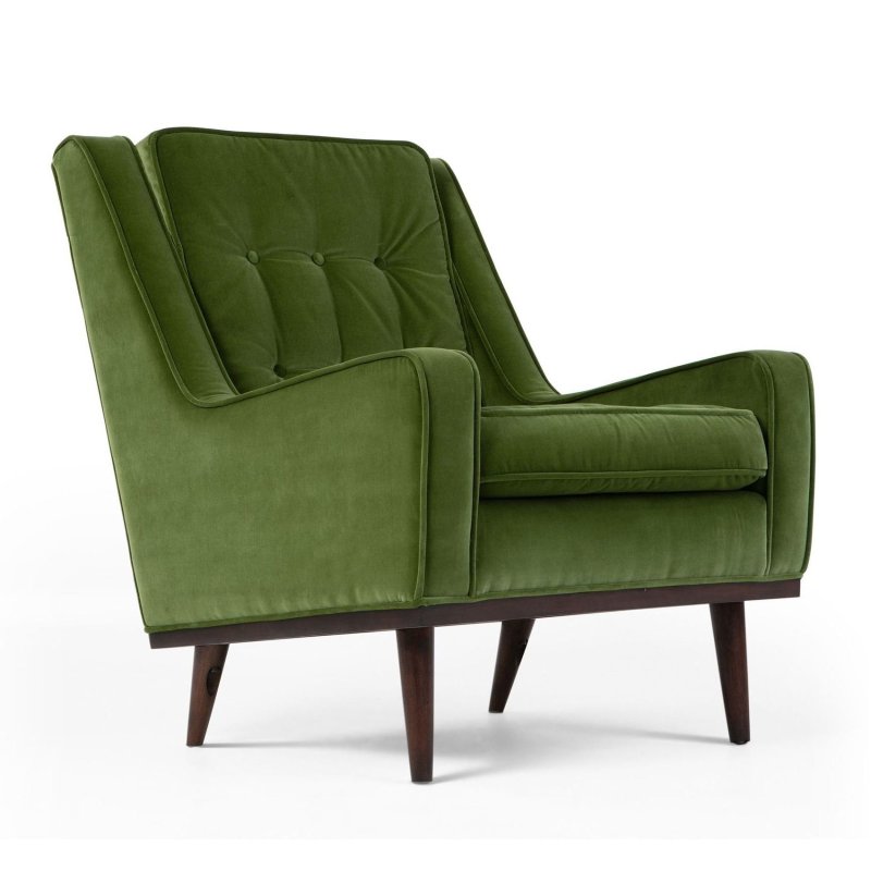 Green Velvet Armchair