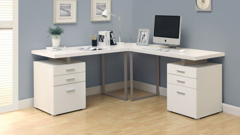 Стол компьютерный Homeoffice (белый, 1200х550х964 мм)