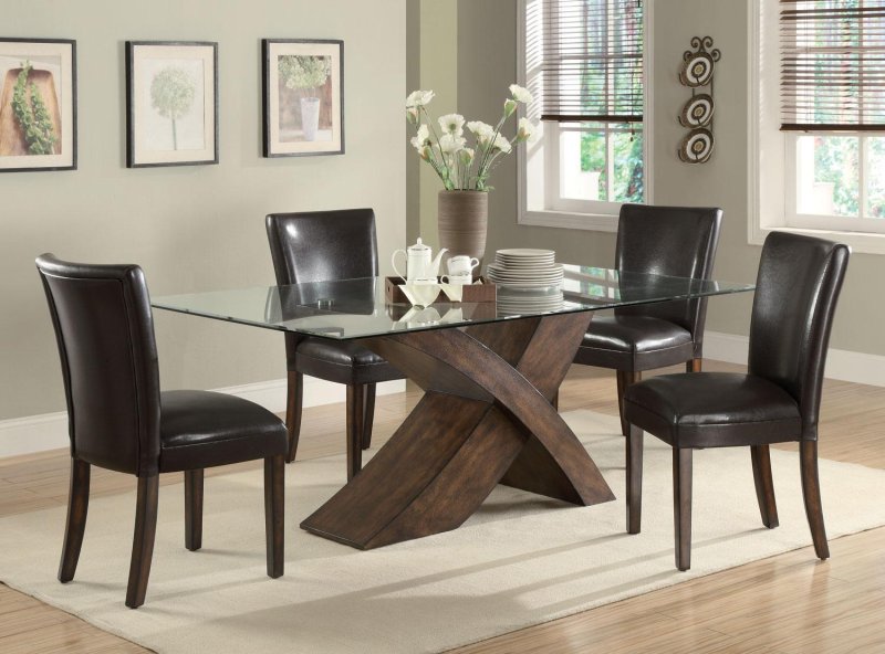 Столовая группа Cappuccino Dining Table w/4 Side Chairs