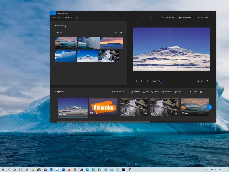 Встроенный видеоредактор Windows 10