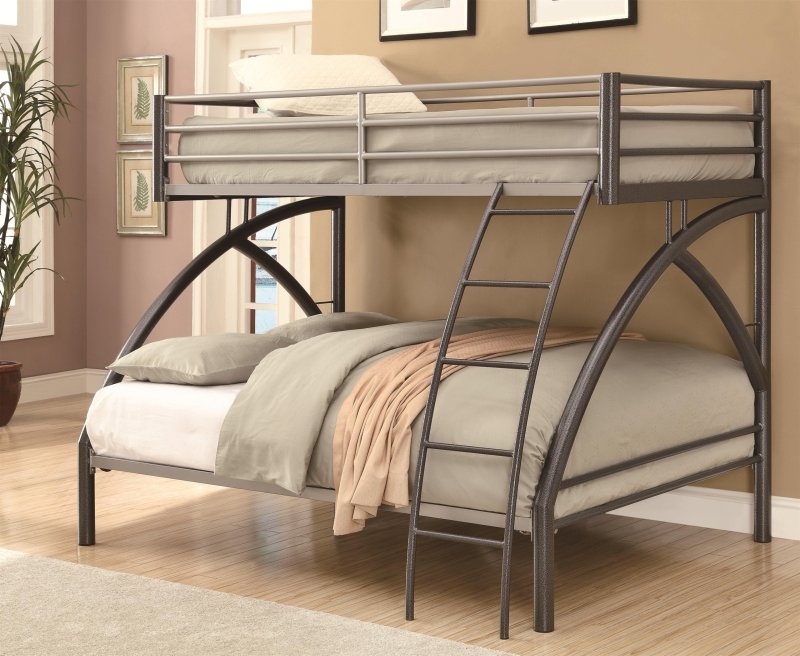 Двухъярусная кровать Gunmetal Full/Full Bunk Bed