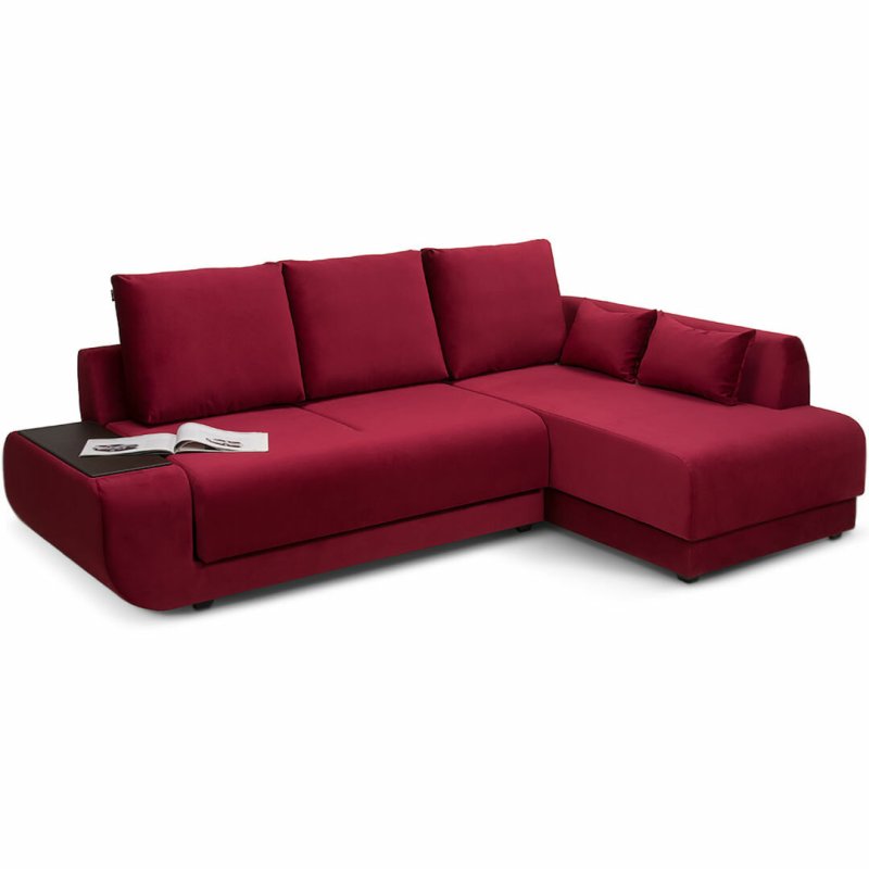 Диван угловой Манхэттен Velvet Crimson