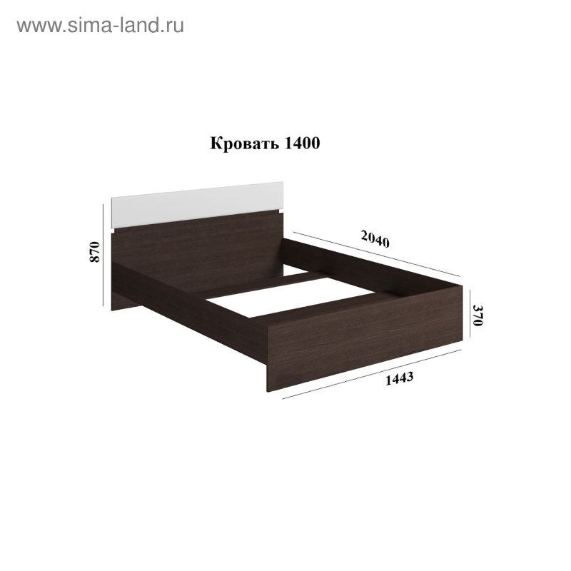 Эксон кровать 160 дуб сонома