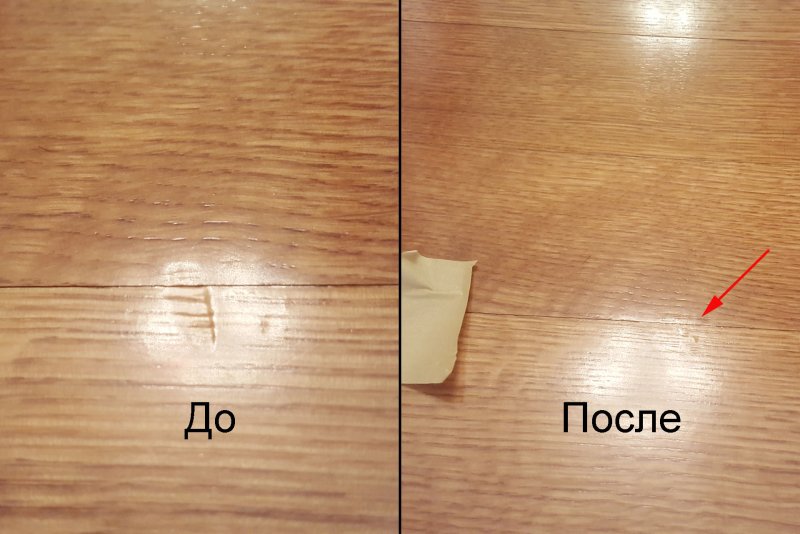 Вмятины и царапины на древесине