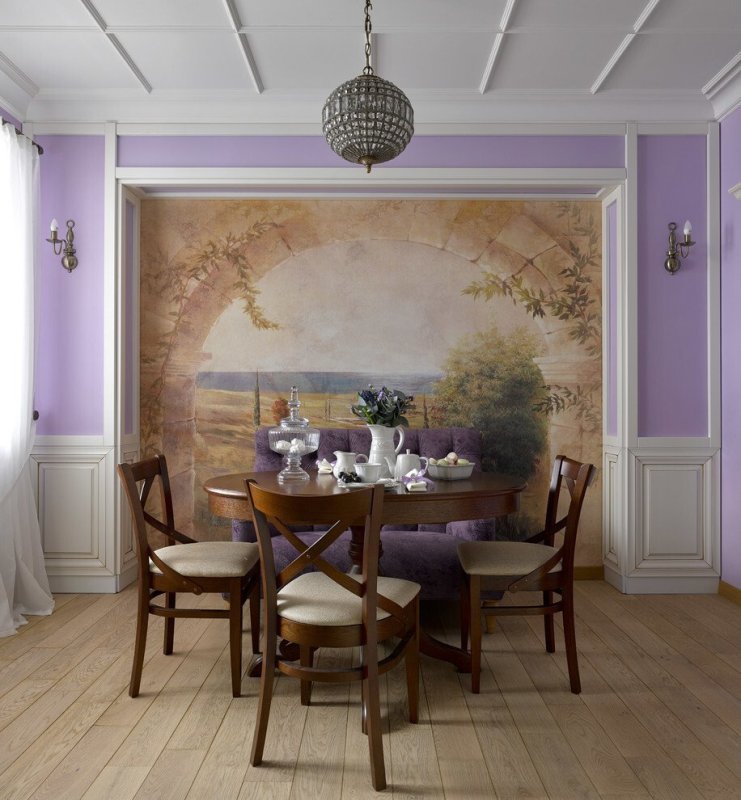 Affresco фрески в интерьере кухни