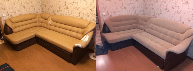 Переобивка углового дивана