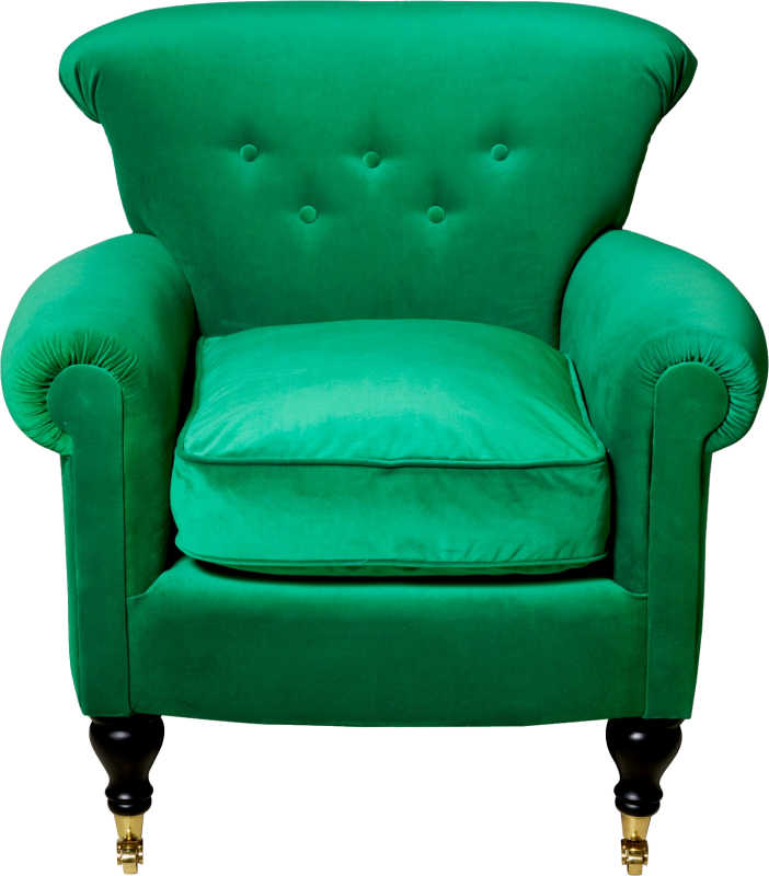 Velvet Wingback Chair