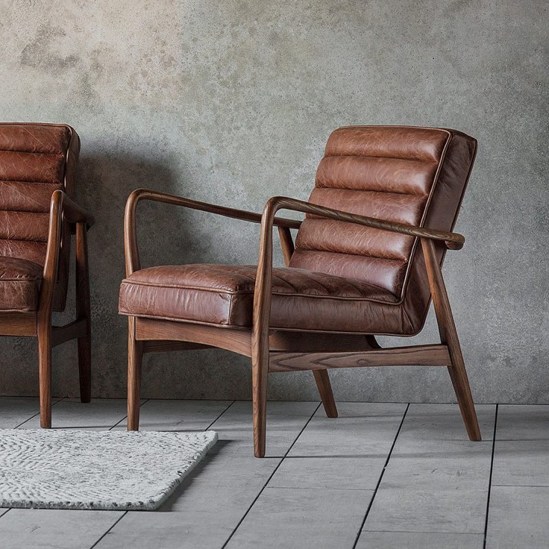 Кресло Norbert Armchair Brown Vintage