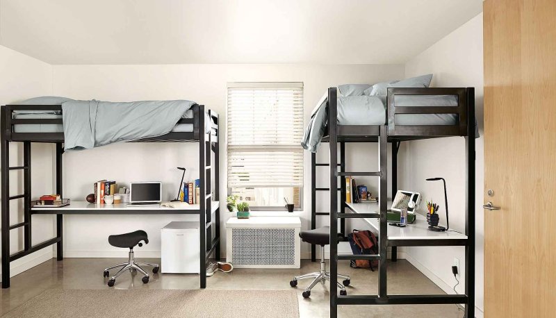 Кровать чердак с лестницей комод Loft