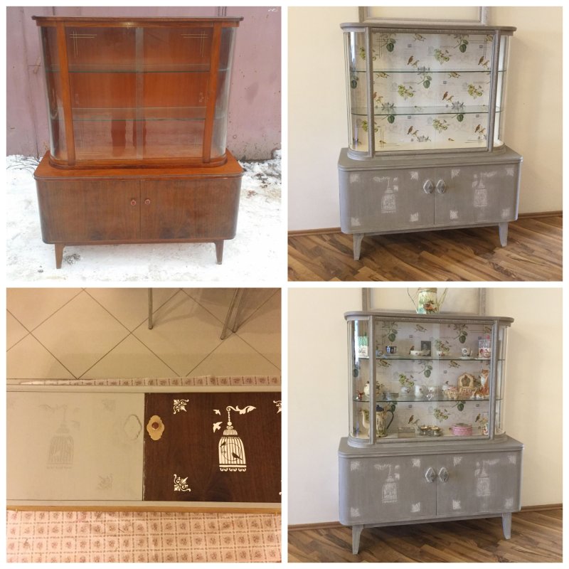 Советский шкаф сервант