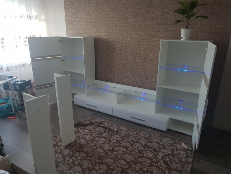 Гостиная Домино черный глянец Браво мебель