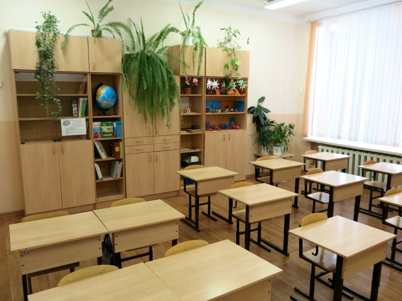 Шкафы в кабинете начальных классов