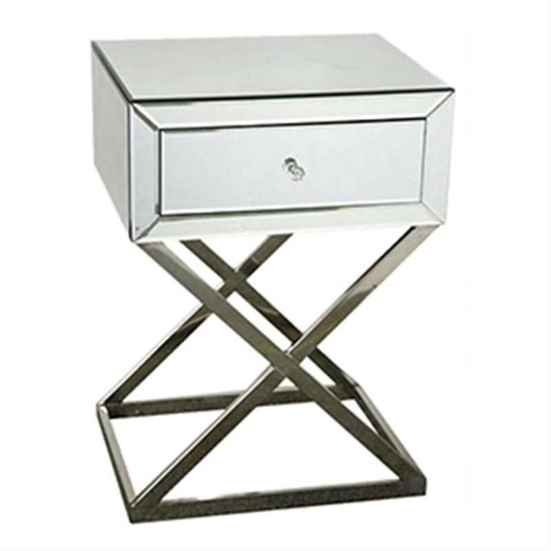 Прикроватная тумба Upton end Table Mirror & Metal