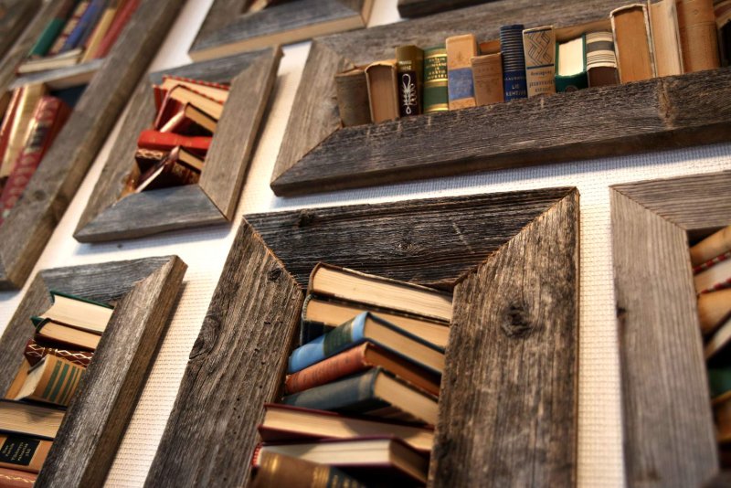 Оригинальные книжные полки