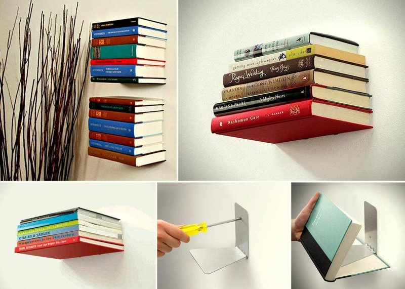 Самодельные книжные стеллажи