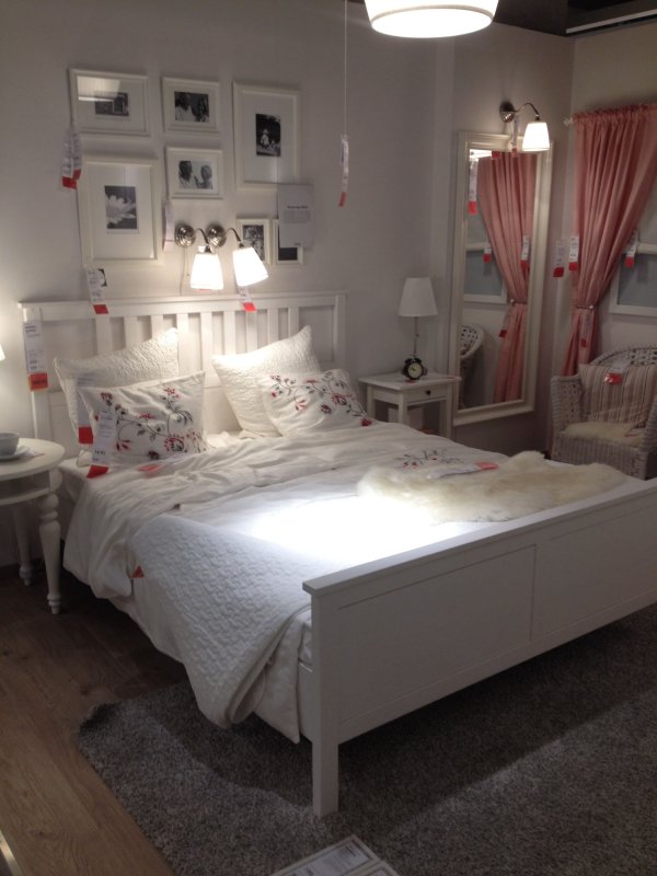 Кровать ikea ХЕМНЭС белый