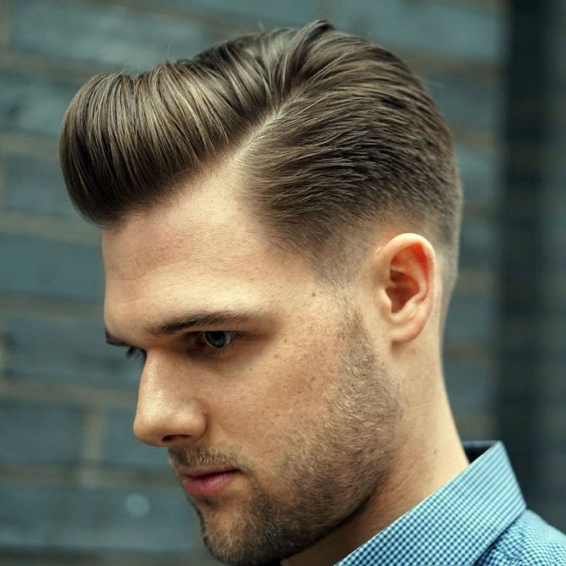 Slick back стрижка