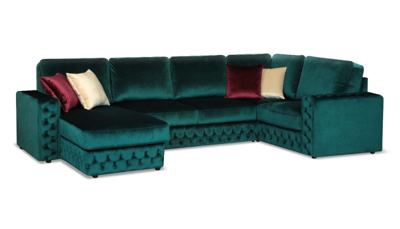 Диван лени Velvet Emerald