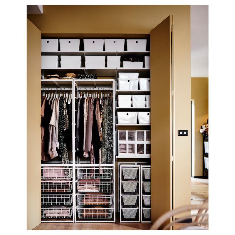 Модуль для хранения с 6 отделениями белый 35x45x125 см ikea SKUBB СКУББ