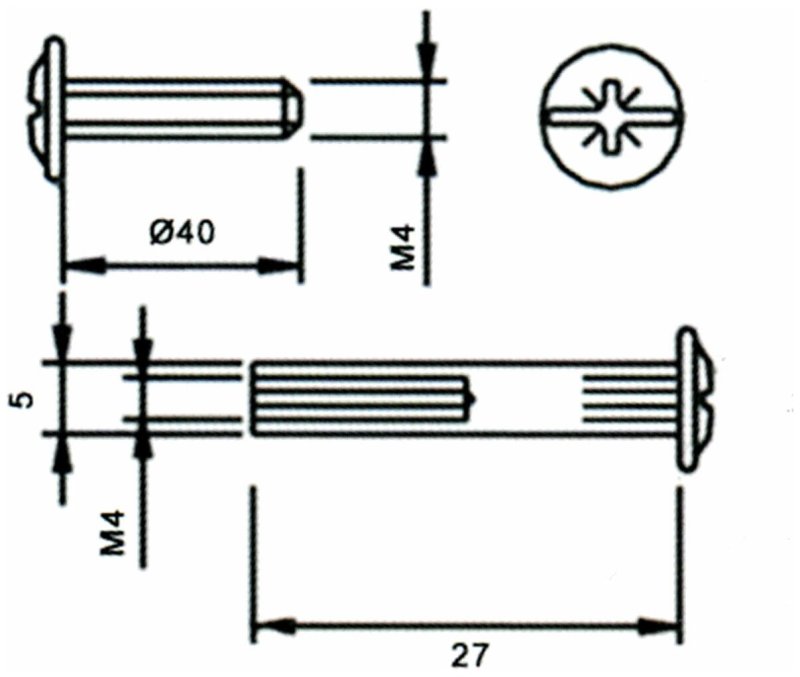 Межсекционная стяжка м4*30/st06/01/1/ni/01