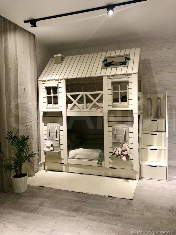 Двухъярусная кровать-домик Scandi Hut