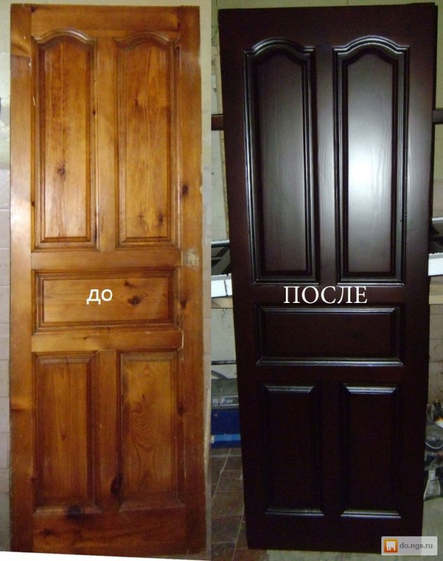 Покраска деревянных дверей