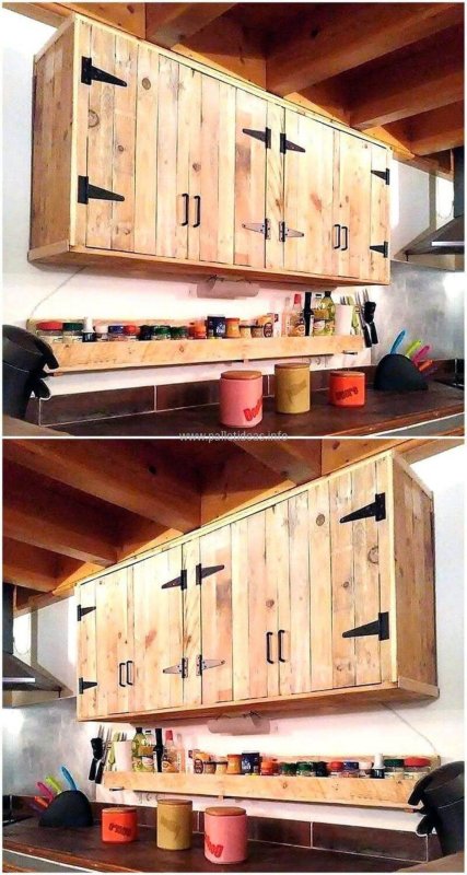 Кухонный шкаф из паллет