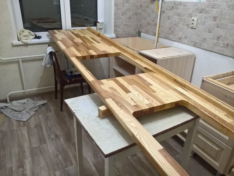 Кухонная мебель из мебельного щита