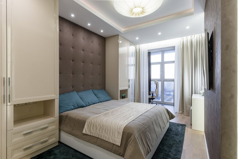 Интерьер спальни 3х4,5
