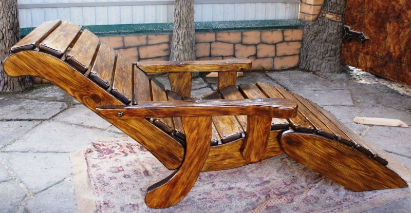 Wood Outdoor Chaise Lounge