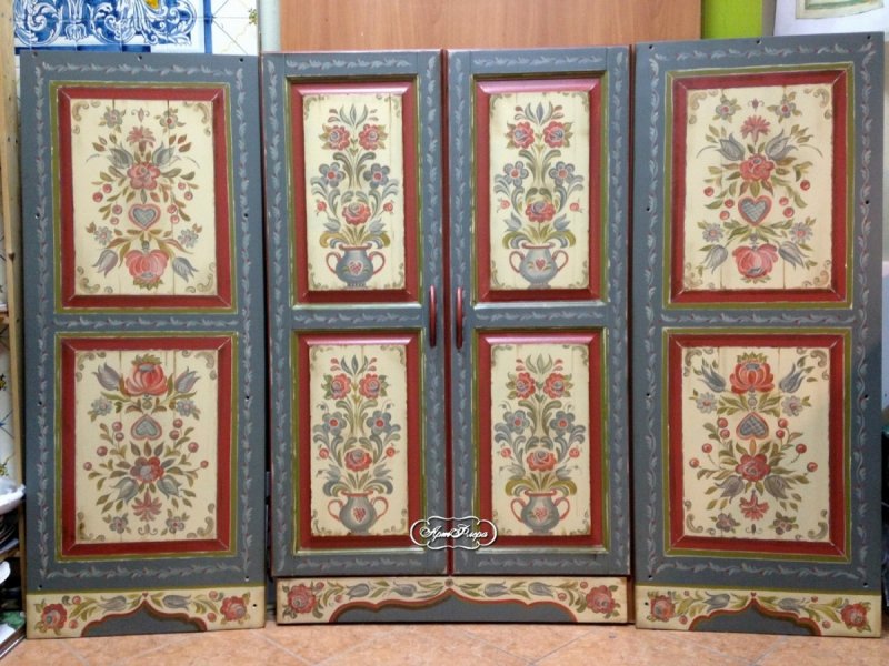 Расписные дверцы мебель