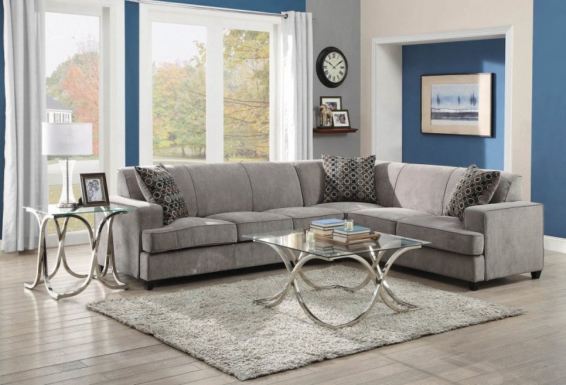 Диван угловой Grey & Black Sectional w/ Sleeper