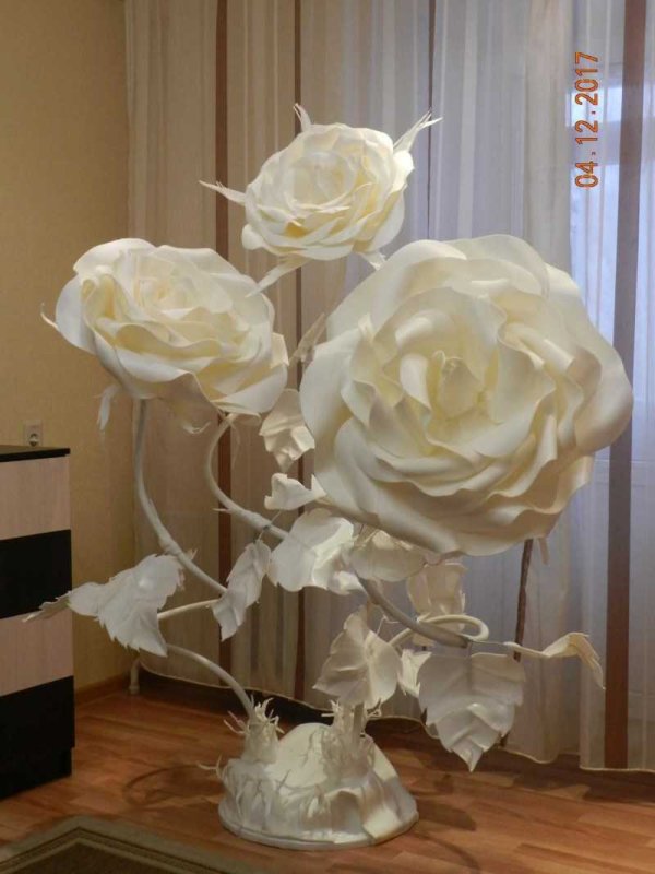 Роза светильник из изолона мастер