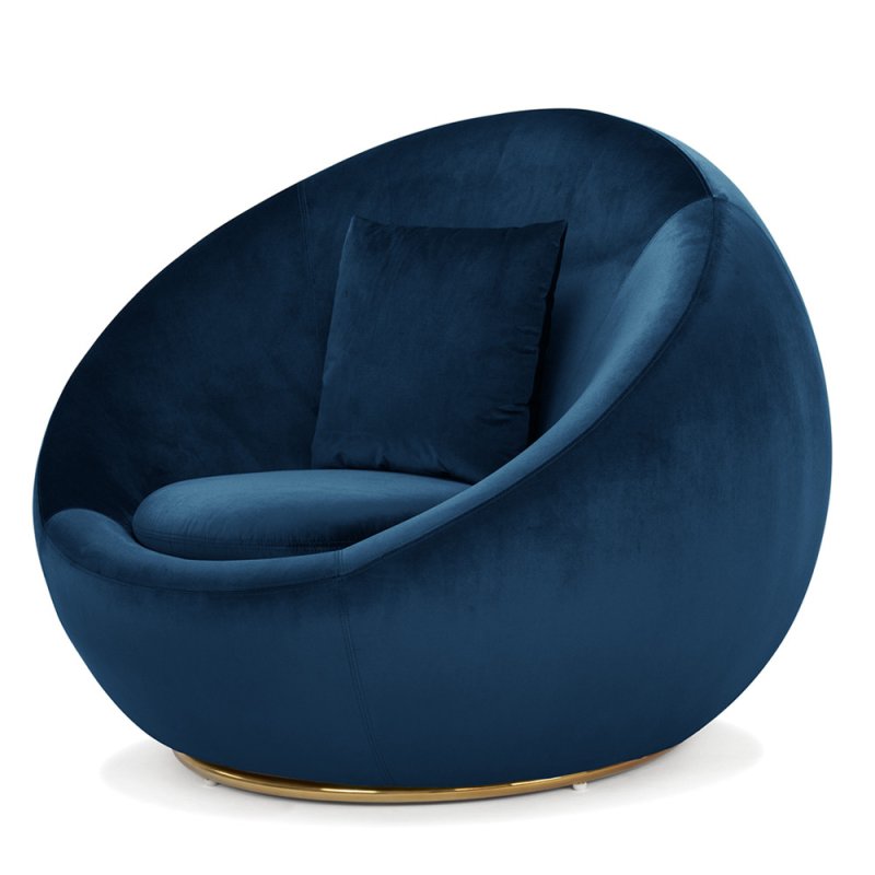 Ikea Blue Velvet Chair