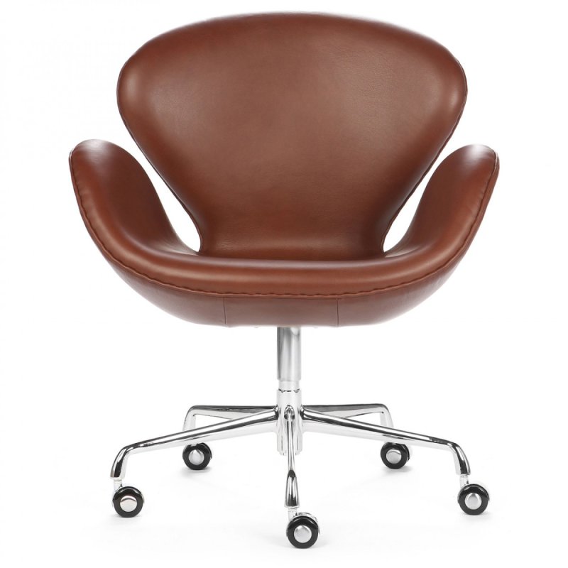 Кресло «Swan Chair» серый на колесиках