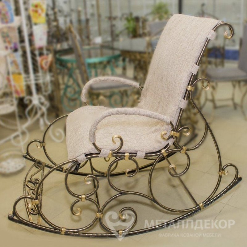Кованое кресло качалка своими руками