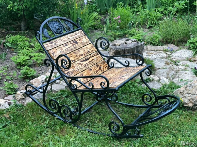 Кованые кресла качалки