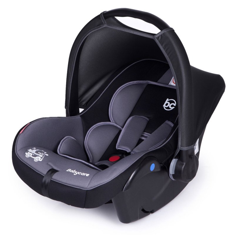 Автолюлька группа 0+ (до 13 кг) Babycare Lora, серый/черный