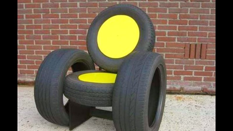 Кресло из автомобильных шин
