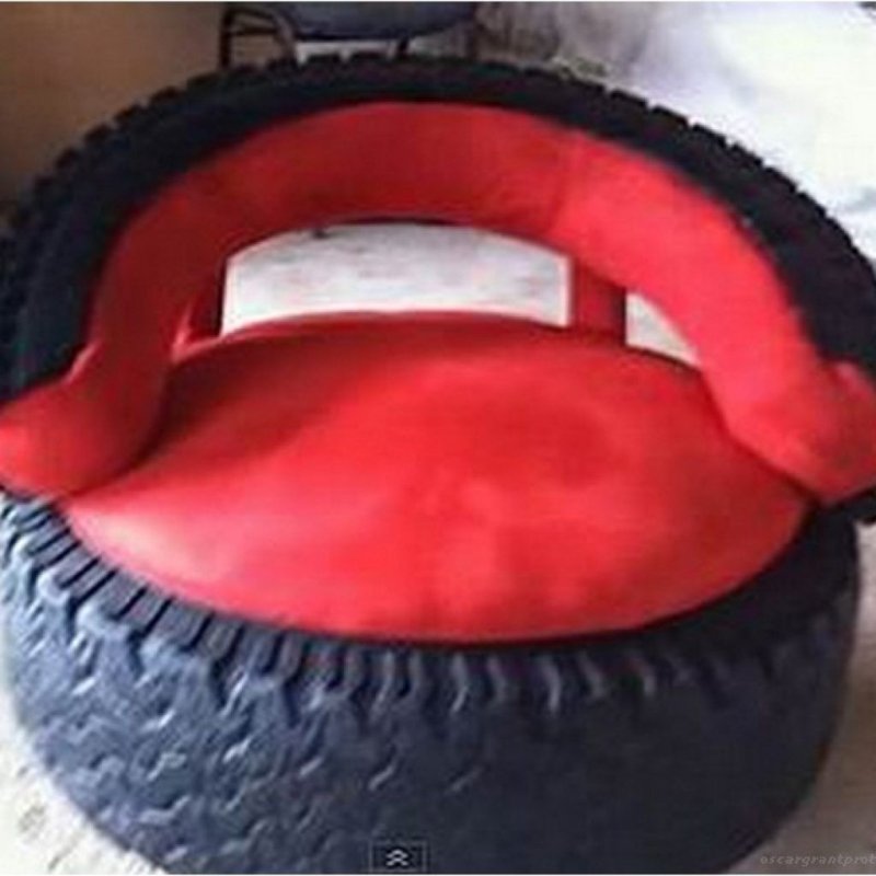 Кресло из колес со спинкой