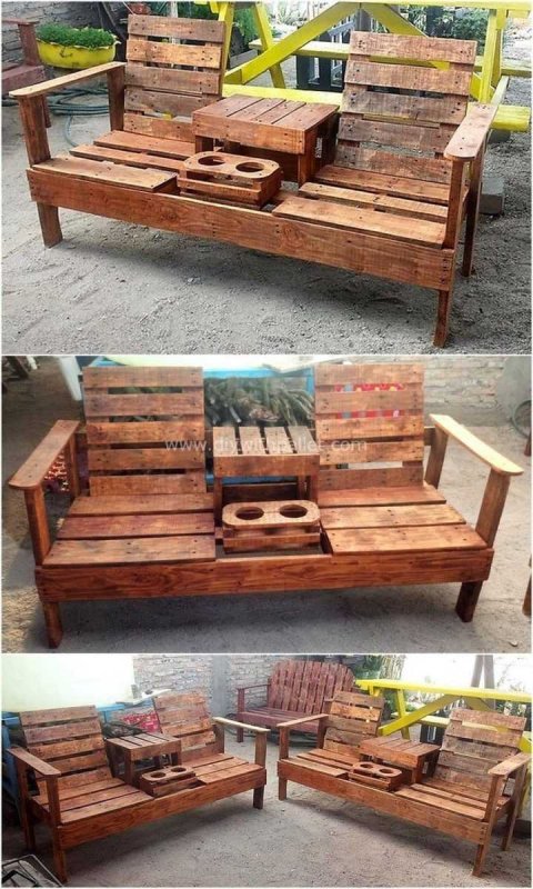 Садовая мебель из паллет