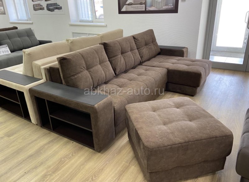 Boss XL диван угловой ALKANTARA шоколад