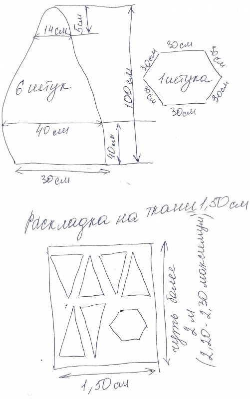 Выкройка кресло мешок груша размер XXL