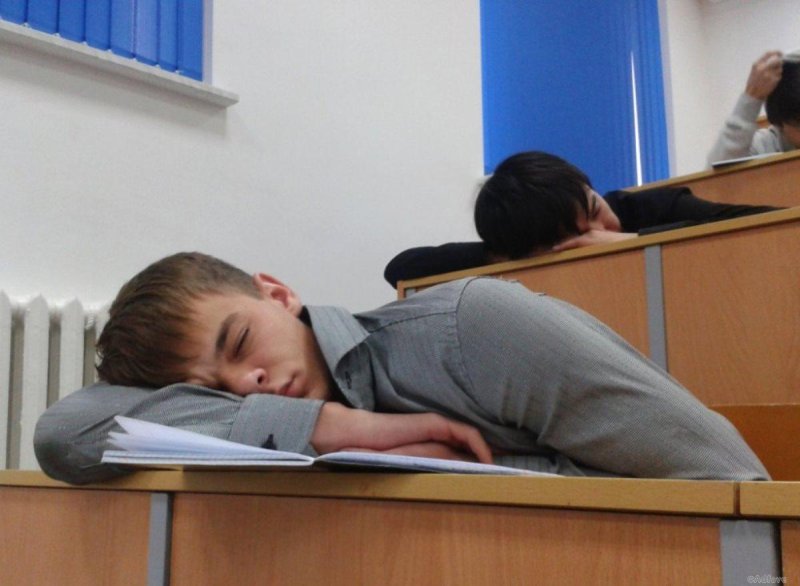 Спит на уроке