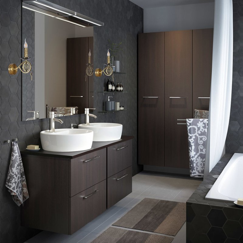 Ikea ДАЛЬШЕР, для раковины с выпуском, цвет нержавеющей стали, 303.473.06