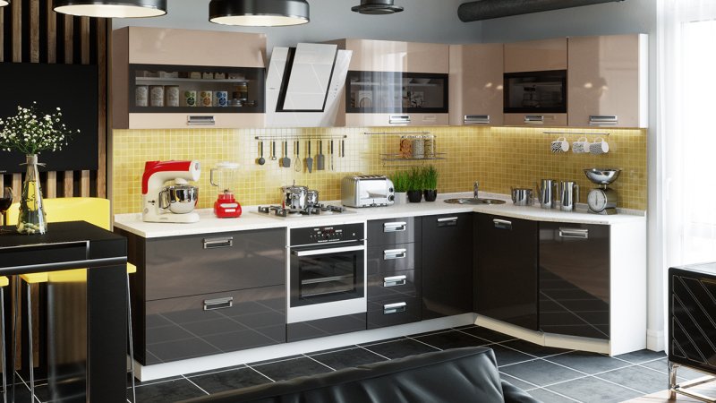Кухня Сканди Cappuccino Wood